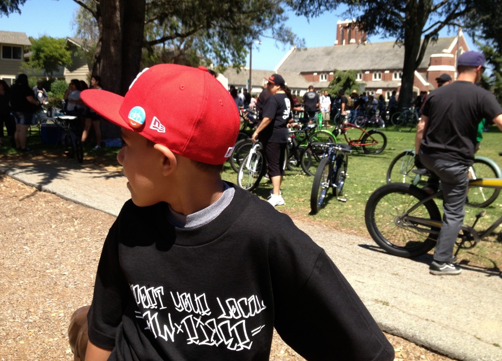 Boy at Burrito Ride 5-19-13 near 1st Pres Salinas