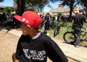 Boy at Burrito Ride 5-19-13 near 1st Pres Salinas
