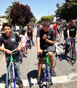 Burrito Ride 5-19-13 Salinas - here boys at the lead