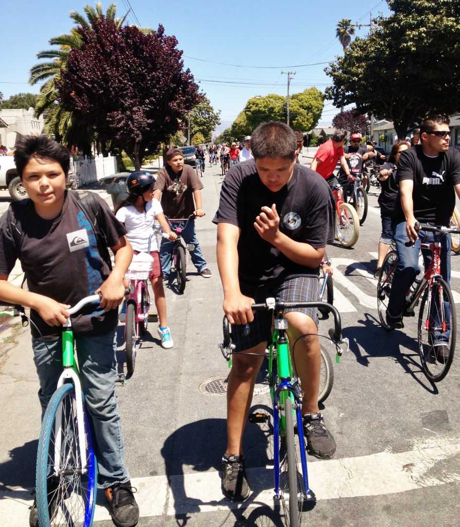 Burrito Ride 5-19-13 Salinas - here boys at the lead