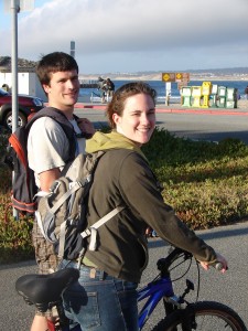 Kristin Meagher and friend wharf 2 trail - DSC00333
