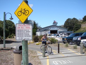 Sign - bike path with cyclist