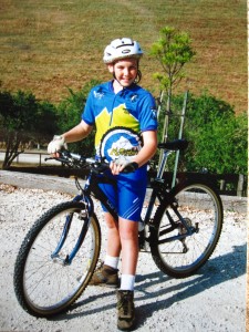 Aaron with new mt bike - jul aug 10 135