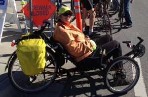 Recumbent rider