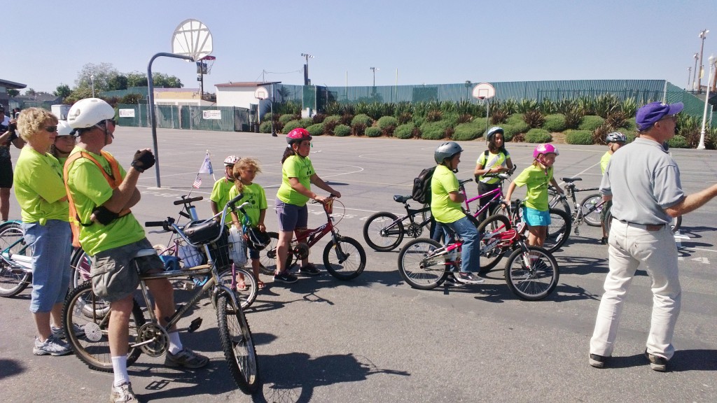 Gathered on the sports yard