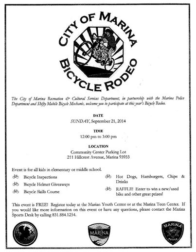 9-21-14 marina bike rodeo
