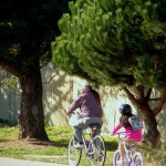 Bike to school with grandfather