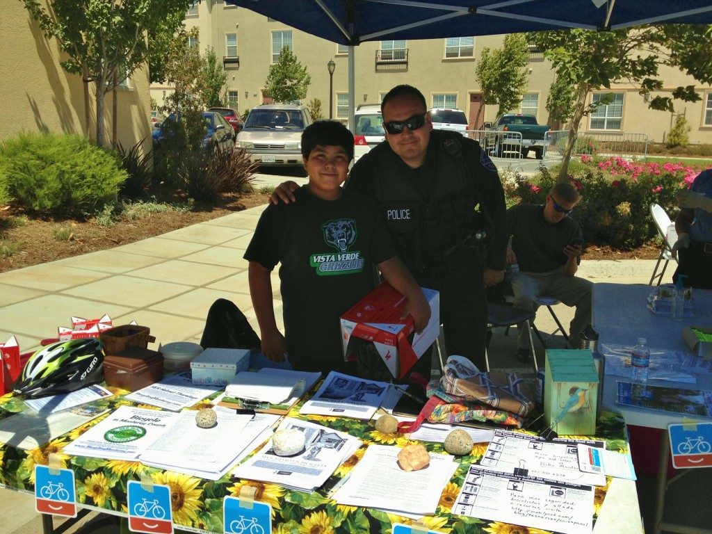 Boy in Vista Verde t with Greenfield PD - fitted for helmet - 2012
