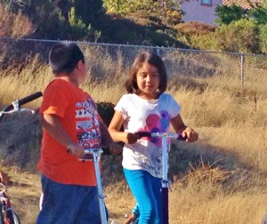East Salinas skate park - young duo -