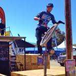 Jeremy Van Schoonhoven tricks at Kool-Stop - CROPPED - SOC 2014 Expo