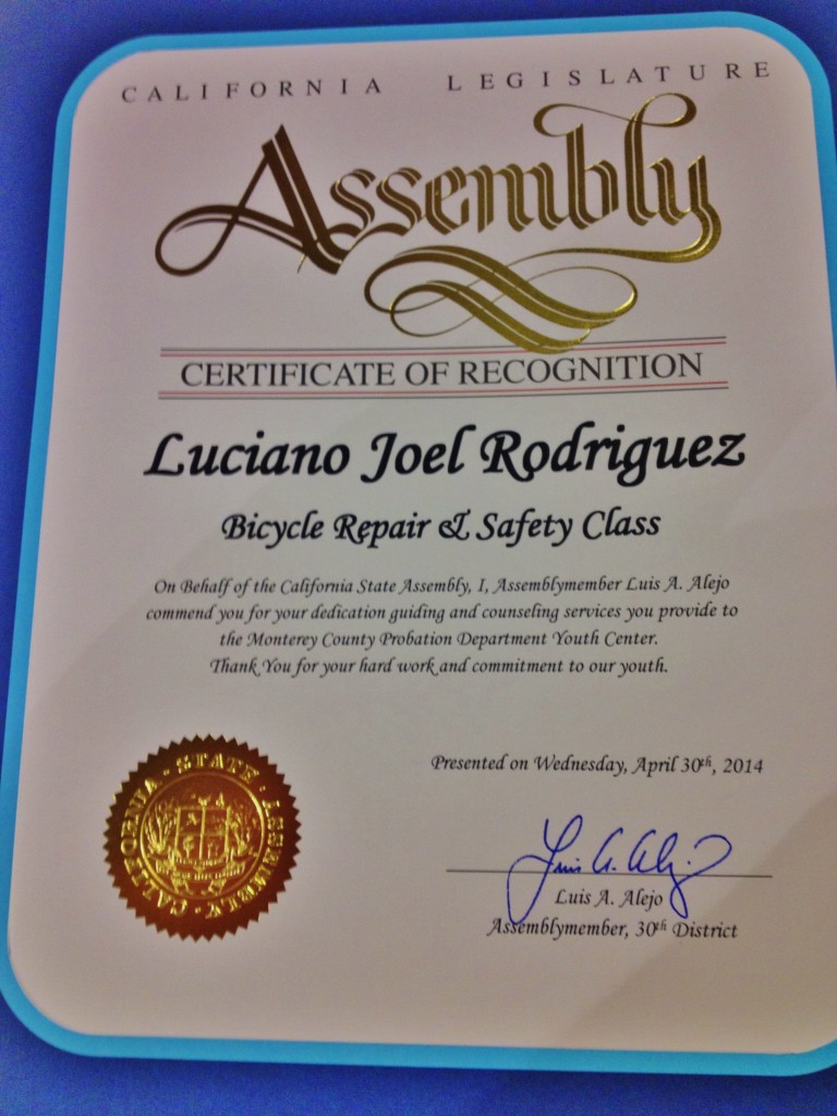 Luciano Rodriguez April 2014 CA Assembly