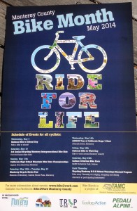 Monterey County Bike Month 2014 poster English