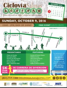 Oct 9 2016 Ciclovia Salinas poster